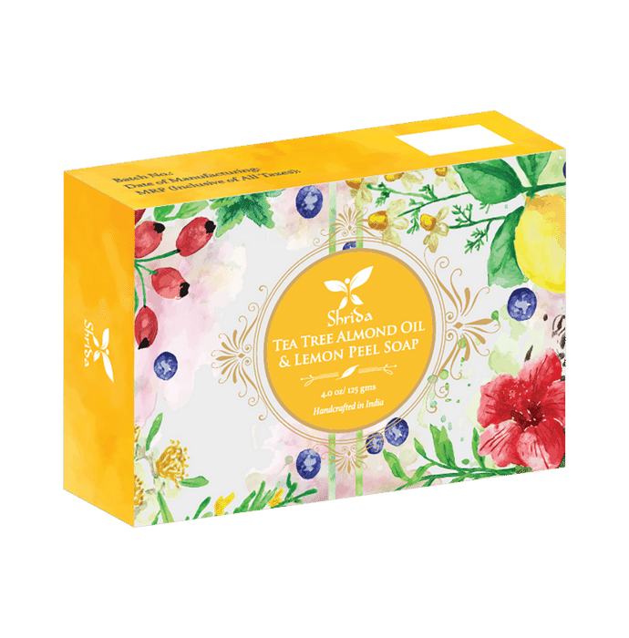 Shrida Tea Tree Almond Oil Lemon Peel Soap