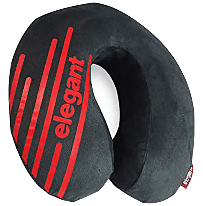 Elegant Cross Travel Pillow Black