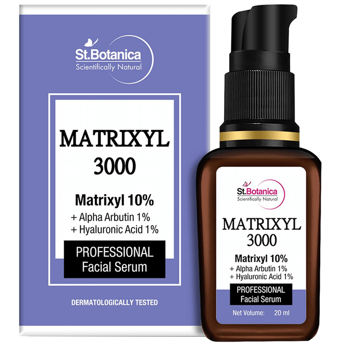 St.Botanica Matrixyl 3000 10% + Alpha Arbutin 1% + Hyaluronic Acid 1% Professional Facial Serum