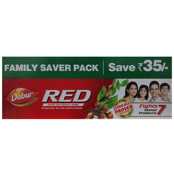 Dabur Red Toothpaste Family Saver Pack (2x200gm + 1x100gm)