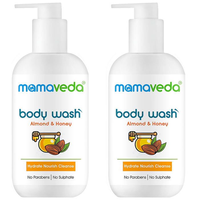 Mamaveda Almond & Honey Body Wash (250ml Each)