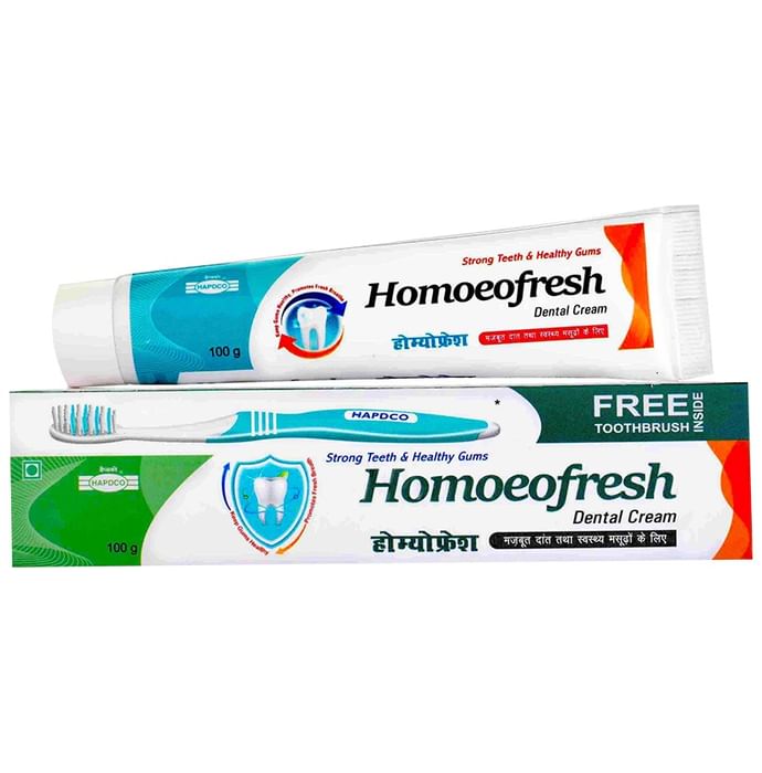 Hapdco Homeofresh Dental Cream with Toothbrush Free