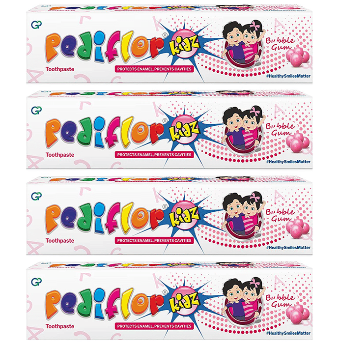 Pediflor Kidz Toothpaste (70gm Each) Bubblegum