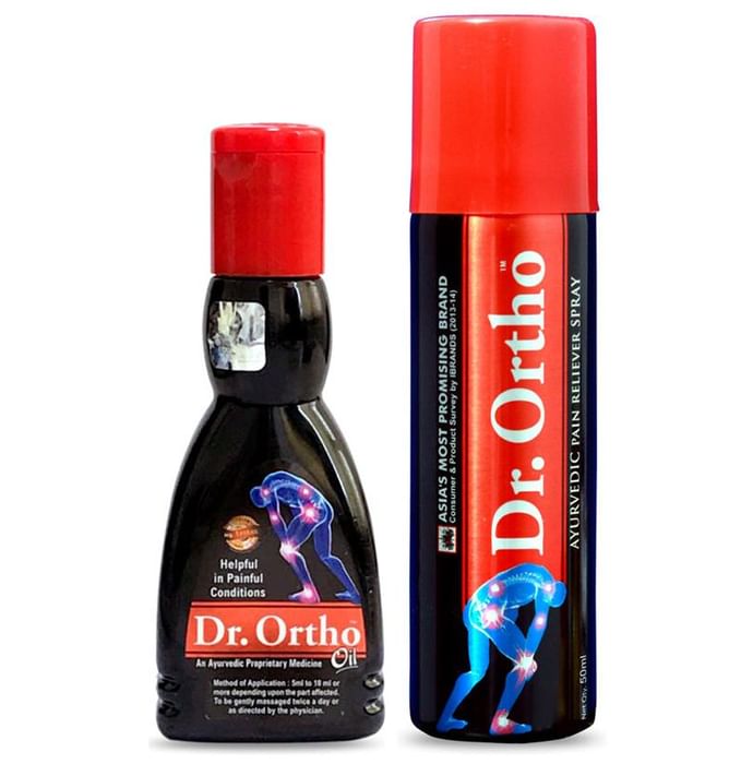 Dr Ortho Combo Pack of Pain Relief Oil 60ml & Spray 50ml