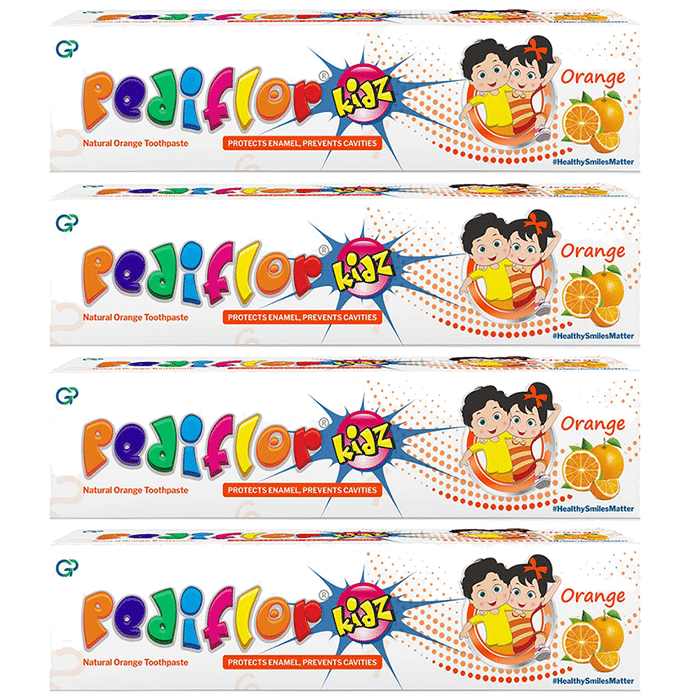 Pediflor Kidz Toothpaste (70gm Each) Orange