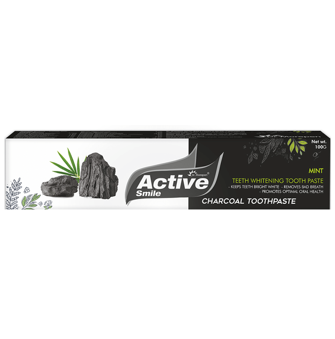 Dr. Morepen Active Smile Charcoal Teeth Whitening Toothpaste Mint