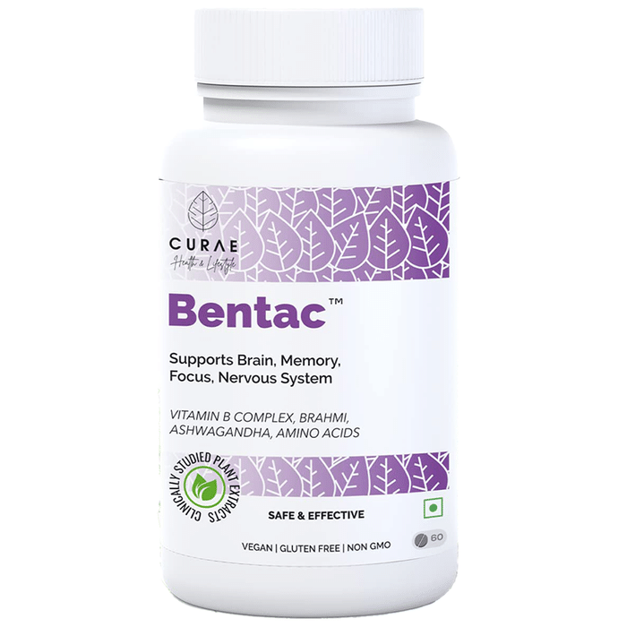 Curae Health & Lifestyle Bentac Brain, Memory, Focus Tablet