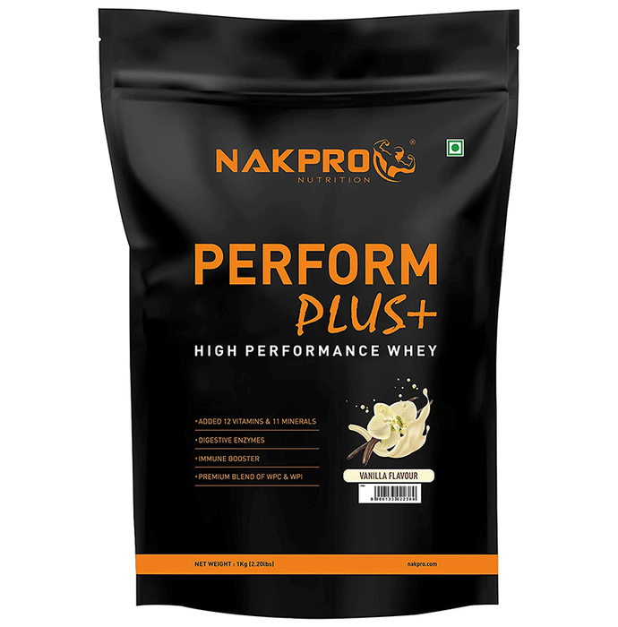 Nakpro Nutrition Perform Plus High Performance Whey Protein Powder (1kg Each) Vanilla