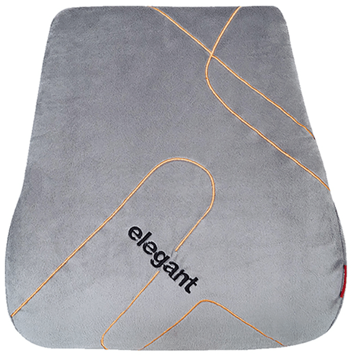 Elegant Fur Memory Foam Slim Full Back Support Grey