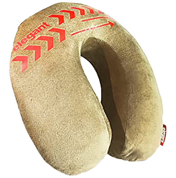 Elegant Arrow Travel Pillow Beige
