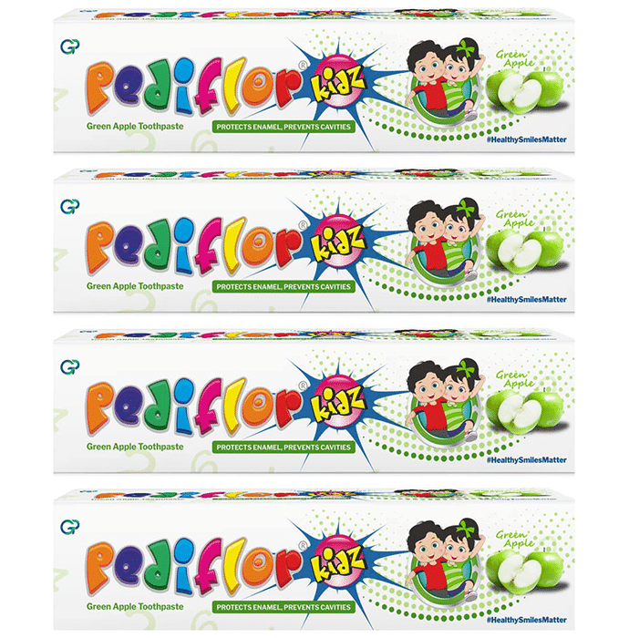 Pediflor Kidz Toothpaste (70gm Each) Green Apple