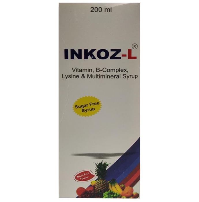 Inkoz-L Syrup Mixed Fruit Sugar Free