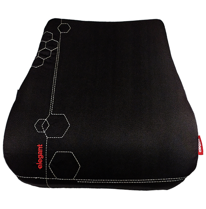 Elegant Zig Memory Foam Full Slim Back Support Black