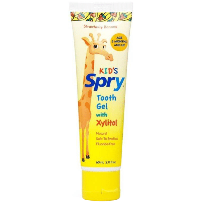 Xlear Kid's Spry Tooth Gel with Xylitol Toothpaste Strawberry Banana