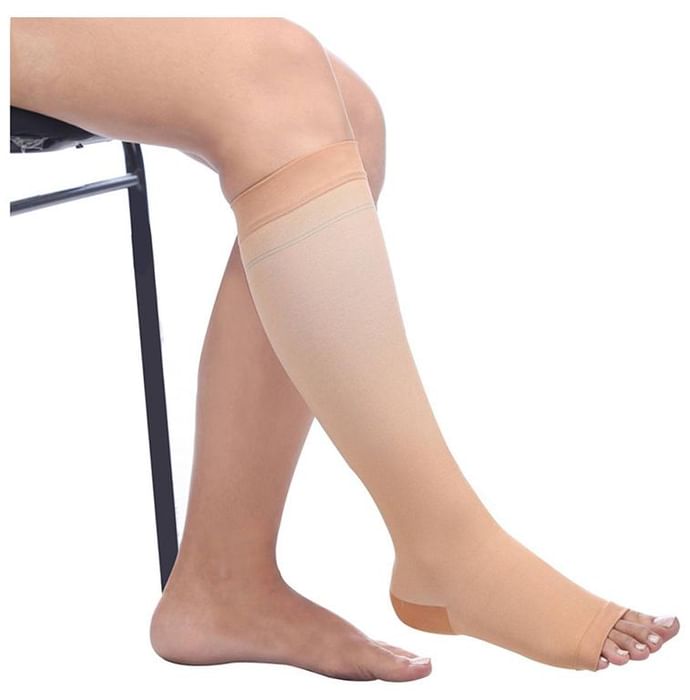 Comprezon Classic Varicose Vein Stockings Class 1 Below Knee XL Beige