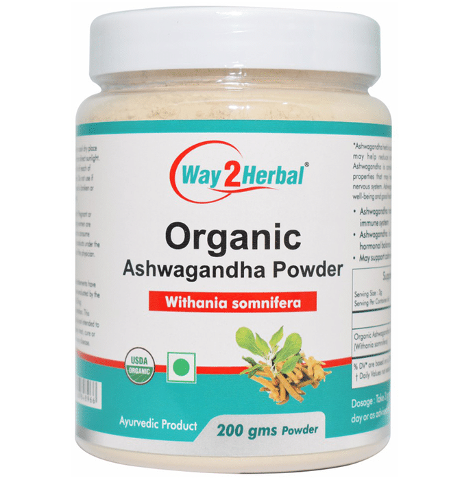 Way2Herbal Organic Ashwagandha Withania Somnifera Powder