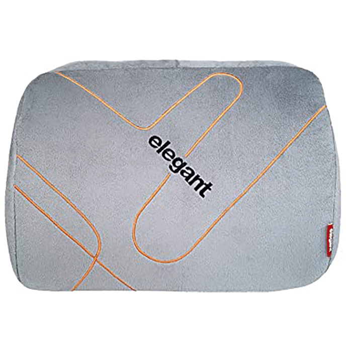Elegant Fur Memory Foam Lumbar Support Grey