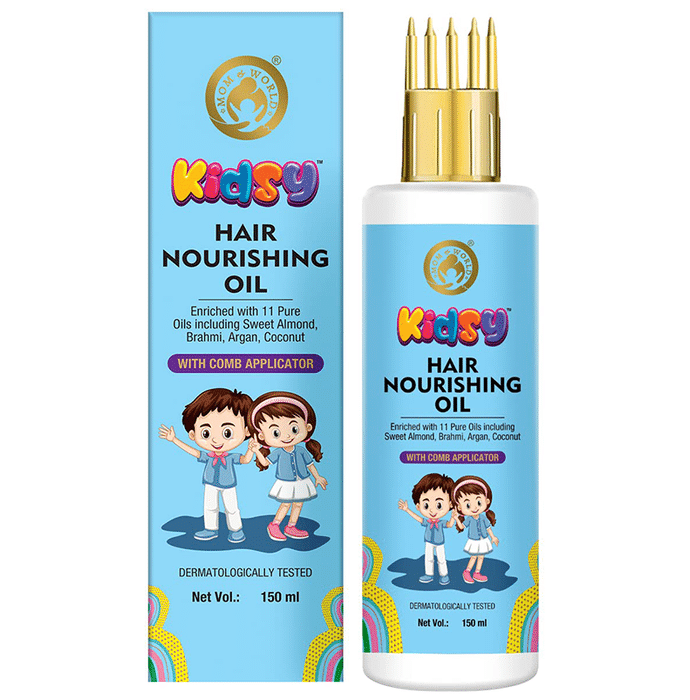 Mom & World Kidsy Hair Nourishing Oil with Comb Applicator