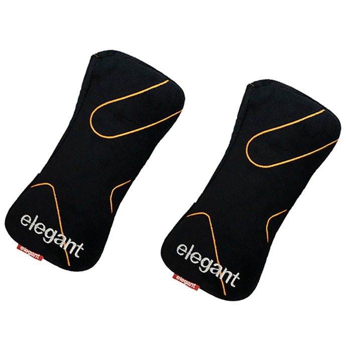 Elegant Fur Memory Foam Neck Support Black