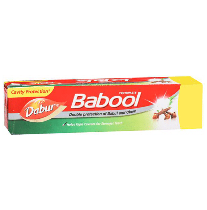 Dabur Babool Cavity Protection Toothpaste with Toothbrush Free