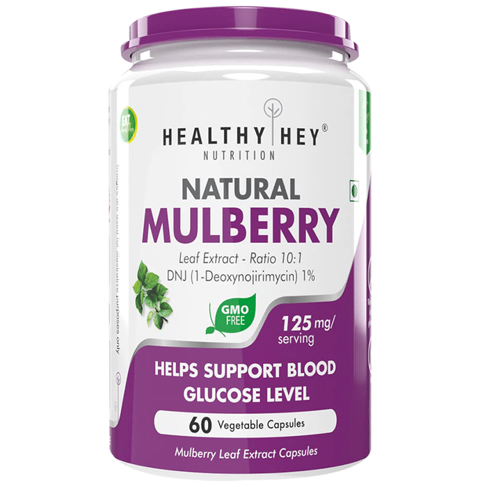 HealthyHey Natural Mulberry 125mg Ratio 10:1 Vegetable Capsule
