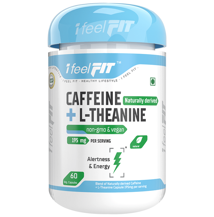 iFeelFIT Caffeine Naturally Derived + L-Theanine Veg. Capsule