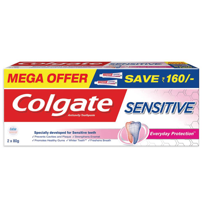 Colgate Sensitive Anticavity Toothpaste 80gm Each