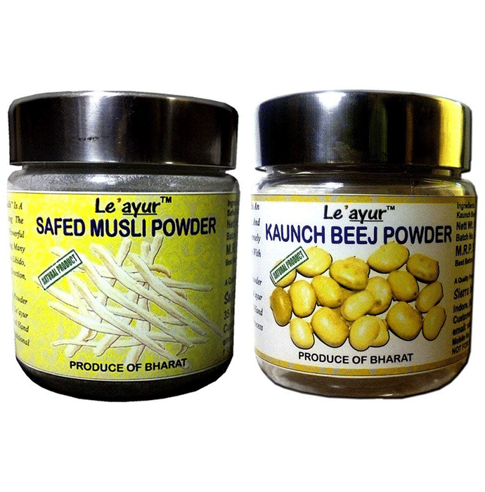 Le' ayur Combo Pack of Safed Musli & Kaunch Beej Powder (100g Each)