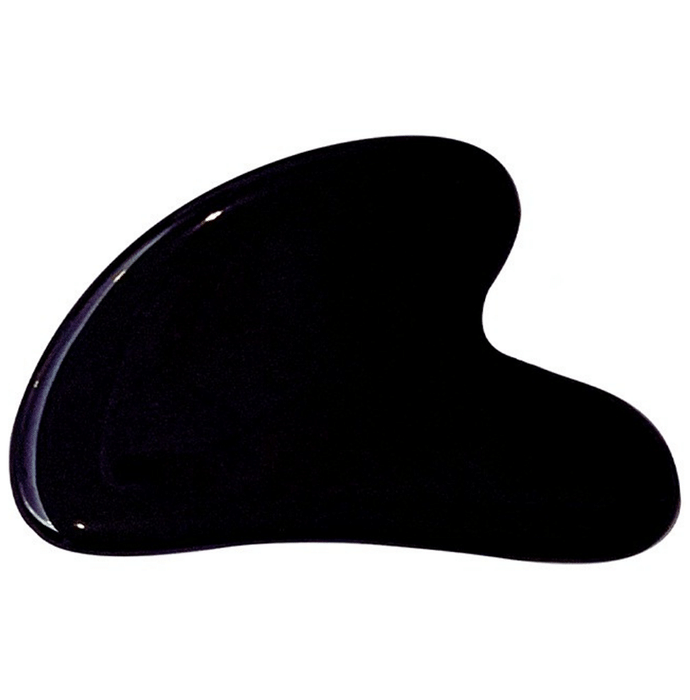 Natural Vibes Jade Gua Sha Facial Massager Black Obsidian with Ayurvedic Beauty Oil with Gold Flakes Free