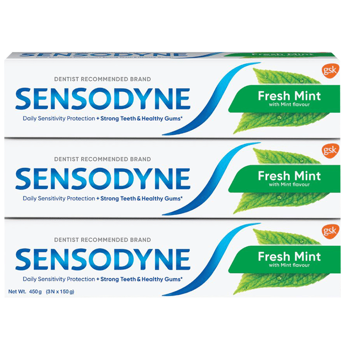 Sensodyne Fresh Mint Sensitive Toothpaste (150gm Each)