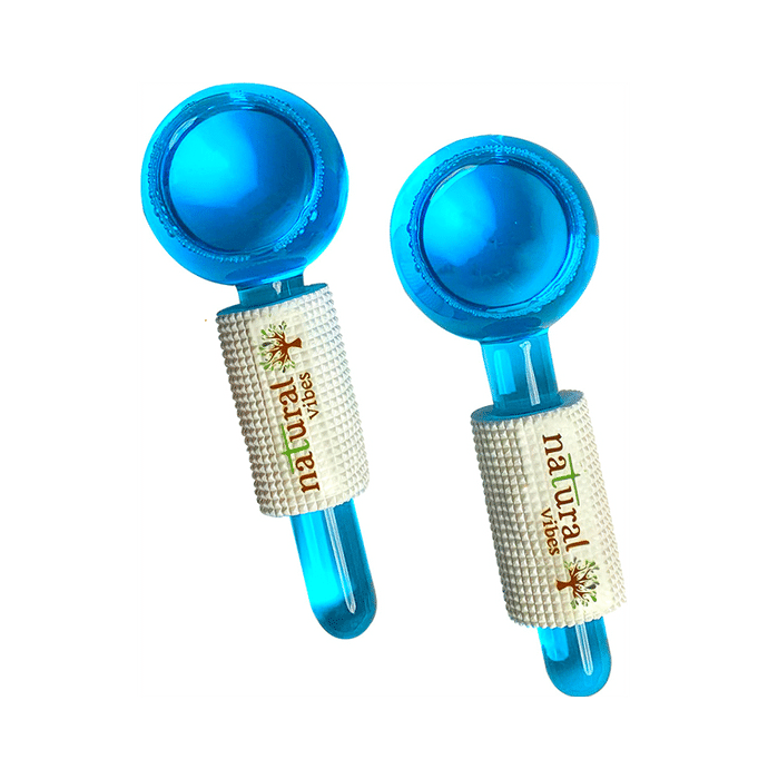 Natural Vibes Combo Pack of 2 Ice Globe with Vitamin C Skin Care Serum 3ml & Ayurvedic Beauty Oil with Gold Flakes 3ml Free
