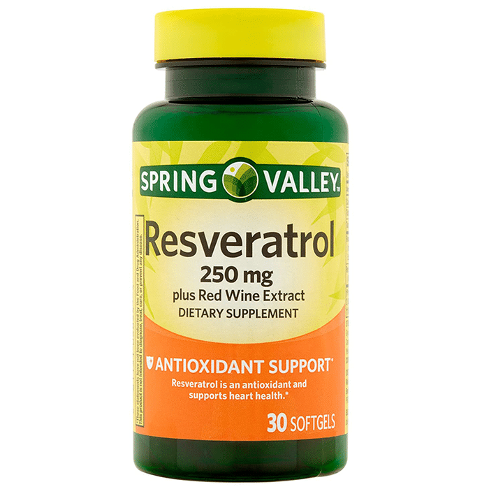 Spring Valley Resveratrol 250mg Plus Red Wine Extract Softgel