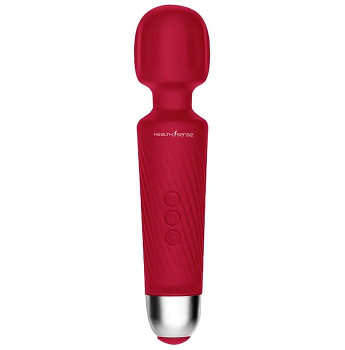 Health Sense HM 260 Magic-Vibe Cordless Rechargeable Handheld Body Massager Cherry