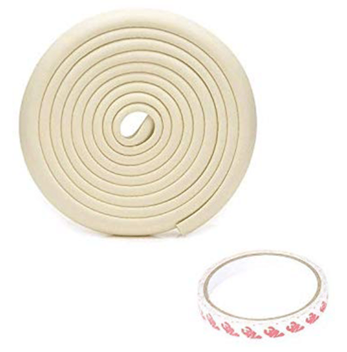 Safe-O-Kid Unique High Density L-Shaped 5mtr Long Guard Strip White 1 Edge