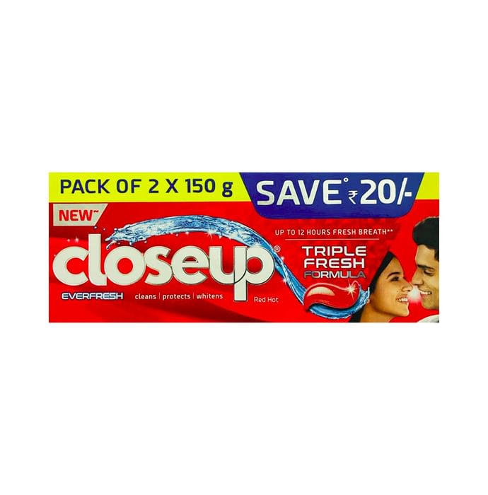 Closeup New Closeup Everfresh Red Hot Toothpaste (150gm Each)
