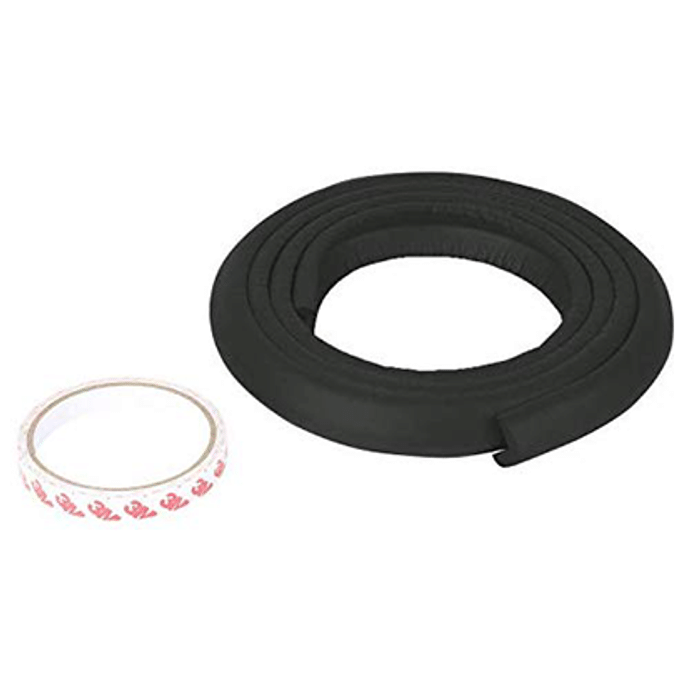 Safe-O-Kid Unique High Density L-Shaped 2mtr Long Large Guard Strip Black 1 Edge