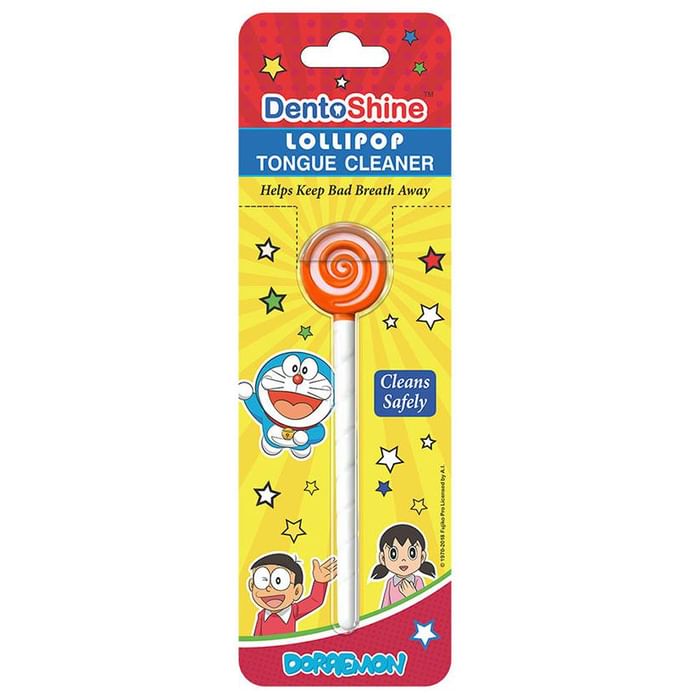 DentoShine Lollipop Tongue Cleaner for Kids Orange