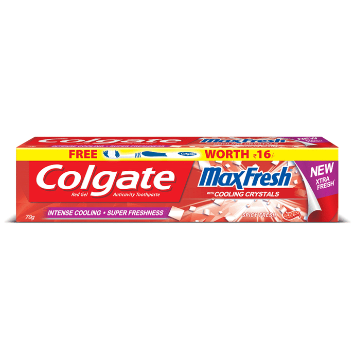 Colgate Maxfresh Red Gel Anticavity Toothpaste with Free Toothbrush