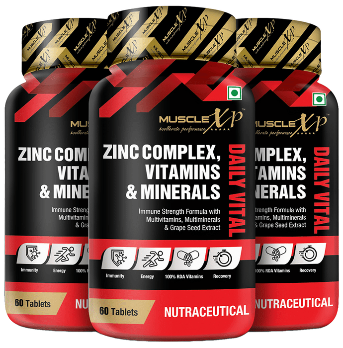 MuscleXP Zinc Complex Vitamins & Minerals Daily Vital Tablet (60 Each)