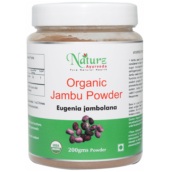 Naturz Ayurveda Organic Jambu Eugenia Jambolana Powder