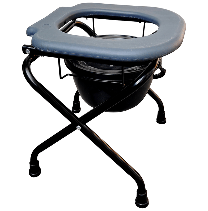 Entros S779A Folding Light Weight Commode Stool Oval Cut