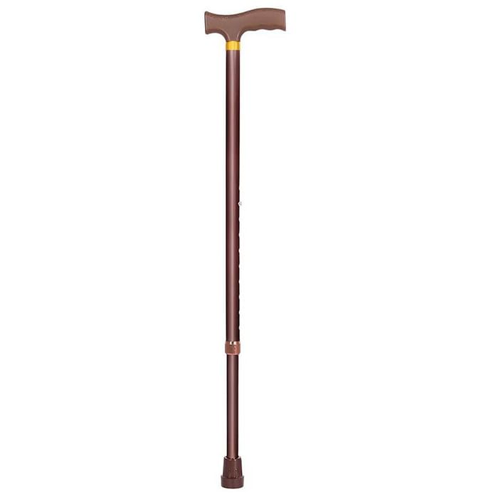 MCP Jindal Height Adjustable Walking Stick Brown