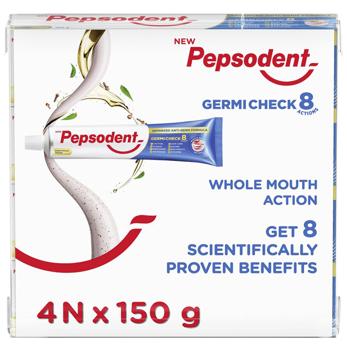 Pepsodent Germi Check 8 Actions Toothpaste (150gm Each)