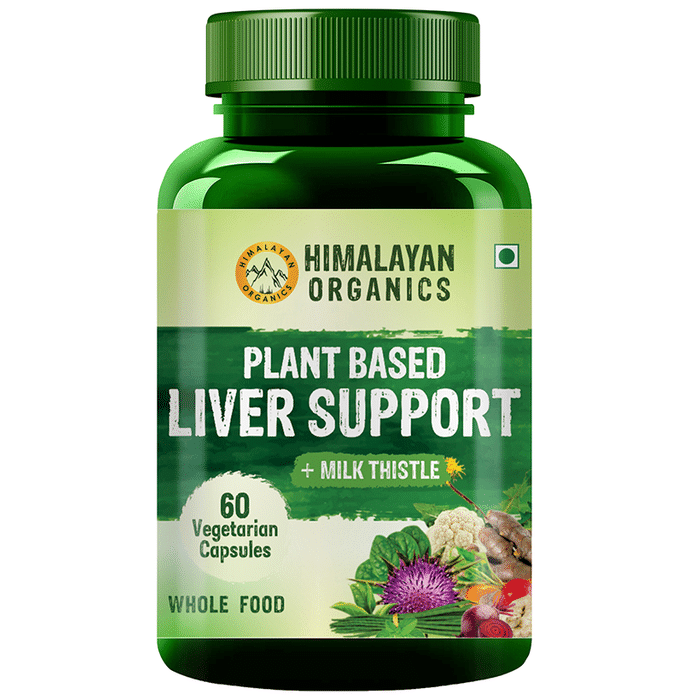 Himalayan Organics Plant Based Liver Support + Milk Thistle Vegetarian Capsule
