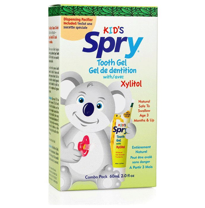 Kid's Spry Dispensing Pacifier and Xylitol Tooth Gel Kit