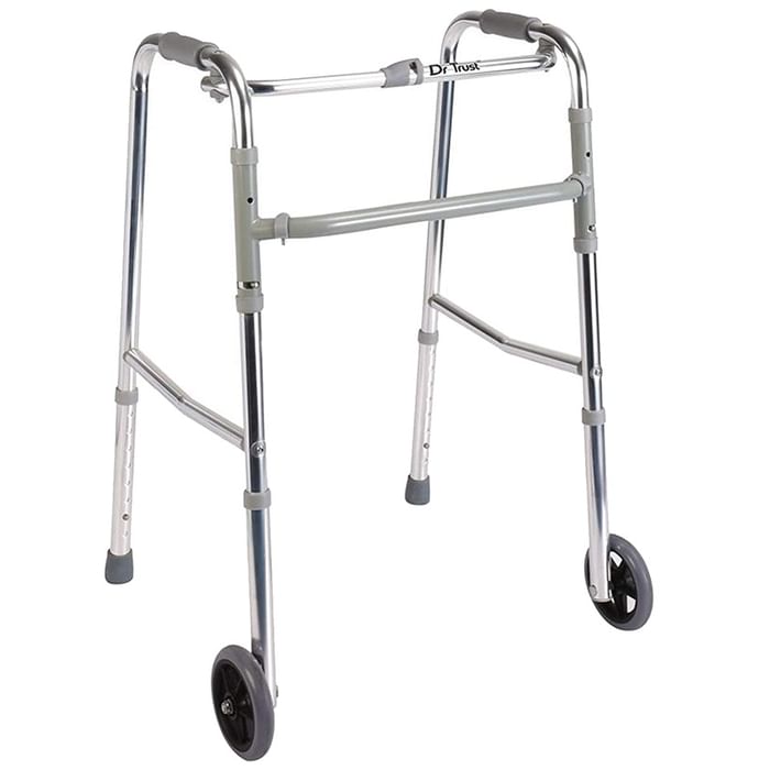 Dr Trust USA Aluminium Folding Walker with 5 Inch Wheels 340