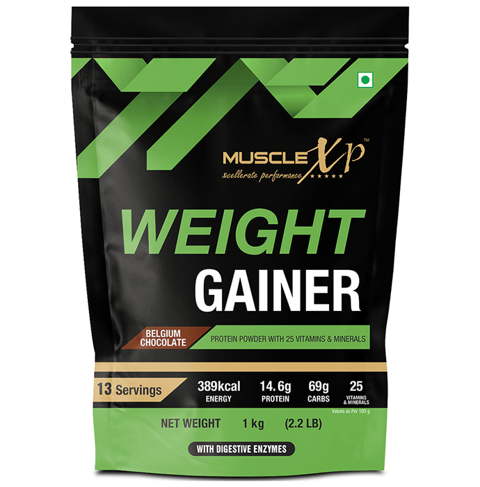 MuscleXP Weight Gainer (1kg Each) Belgium Chocolate