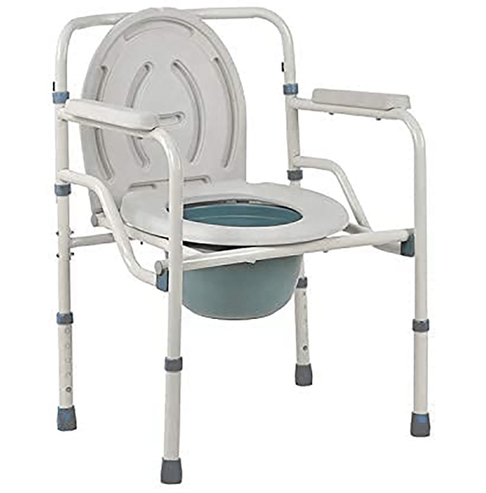 Entros KL810 Adjustable Foldable Commode Chair With Pot Bucket
