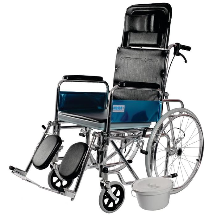 Vissco 9994 Rodeo EXT Reclining Commode Wheelchair with Spoke Wheel Universal