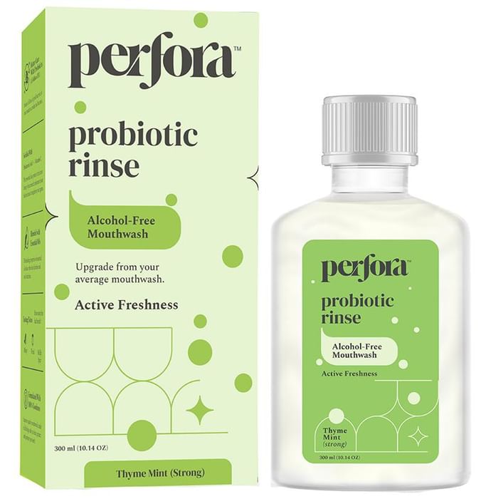 Perfora Probiotic Rinse Alcohol-Free Mouth Wash Thyme Mint Strong
